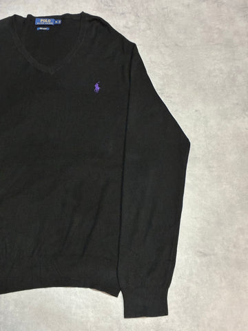 POLO RALPH LAUREN「PIMA COTTON」Vネックコットンニット