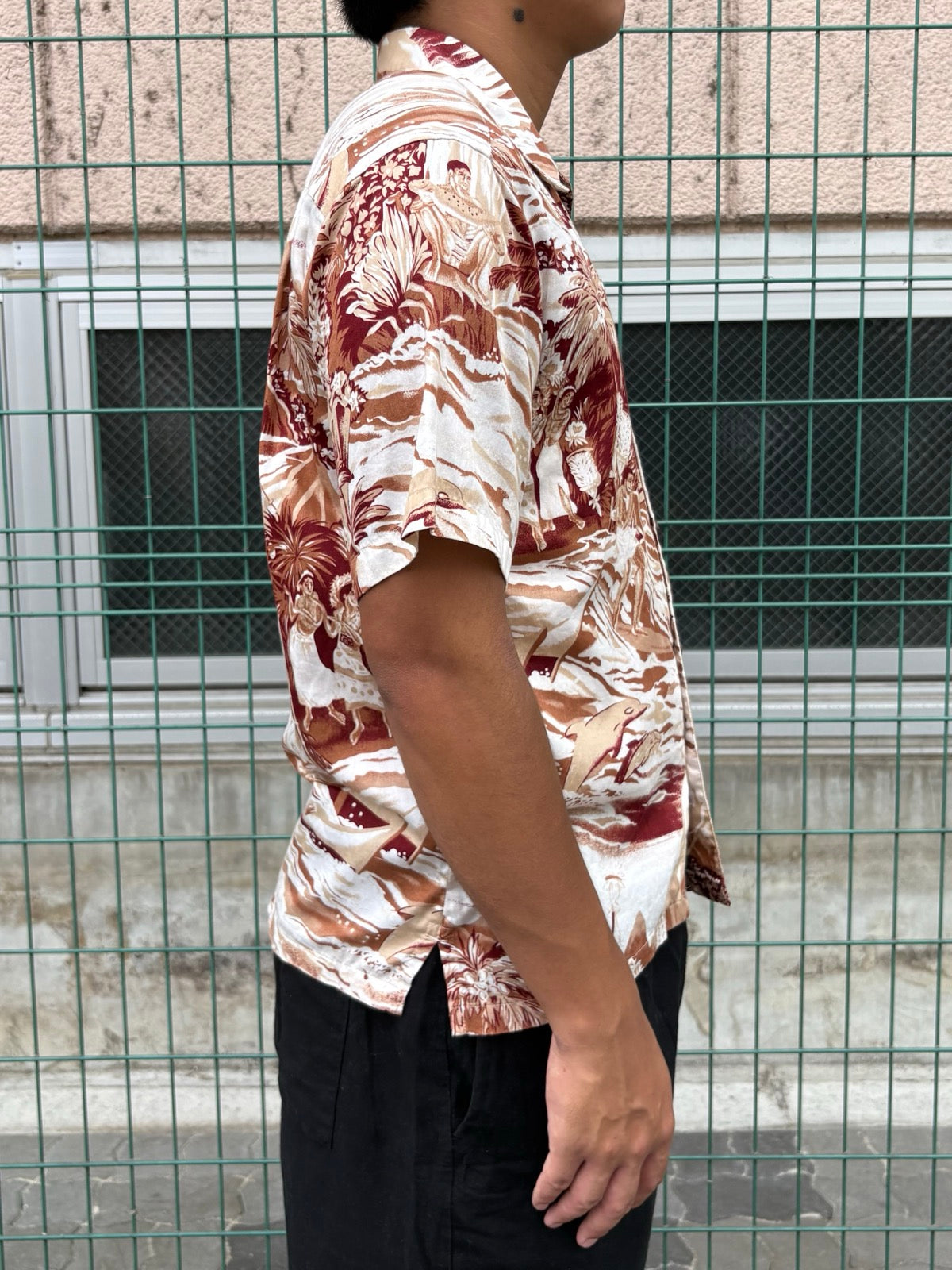 00's PATAGONIA「Pataloha」エンシェントサーフ柄　アロハシャツ