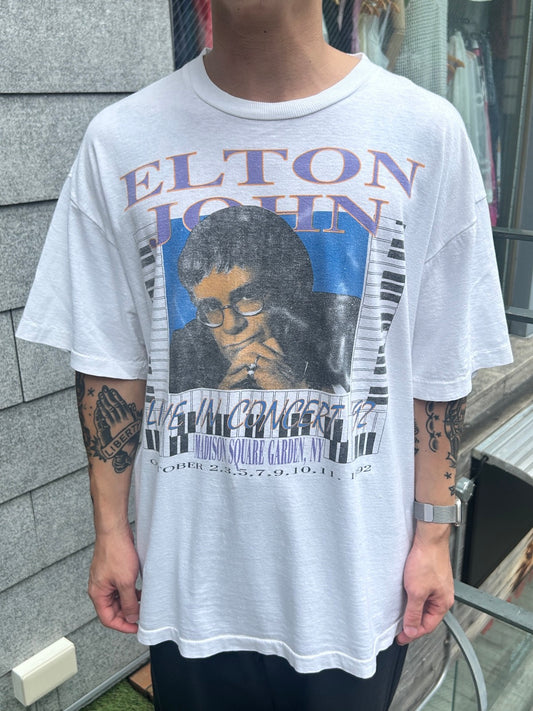 90's Eiton John「Madison Square Garden Concert」バンドTシャツ