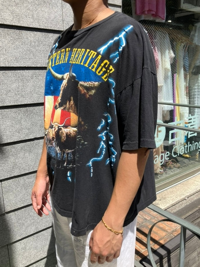 90's「WESTERN HERITAGE AMERICAN THUNDER」グラフィックTシャツ