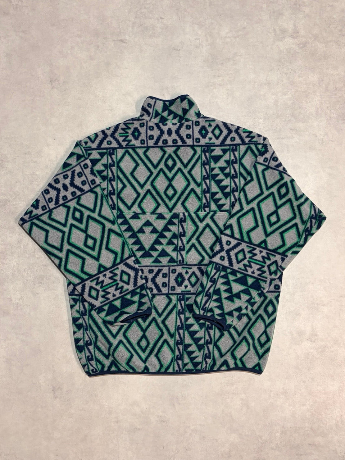 10's PATAGONIA Synchilla Snap-T「モンタナシエテ柄」フリースプルオーバー