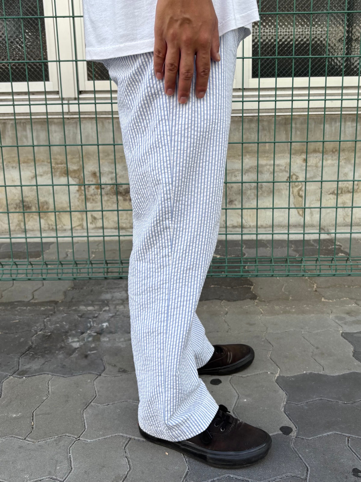 90's RALPH LAUREN「POLO GOLF」シアーサッカーストライプパンツ