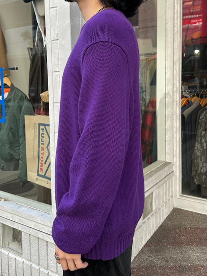 90's RALPH LAUREN ワンポイントコットンニットセーター