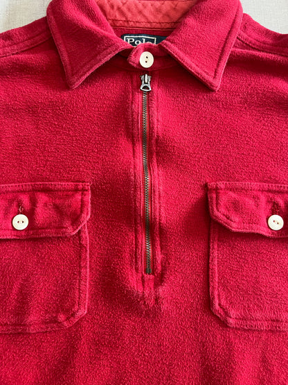 90's RALPH LAUREN「Chin Strap」 ハーフジップシャツ