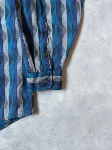 90's PATAGONIA「Native Stripe」ボタンダウンフランネルシャツ