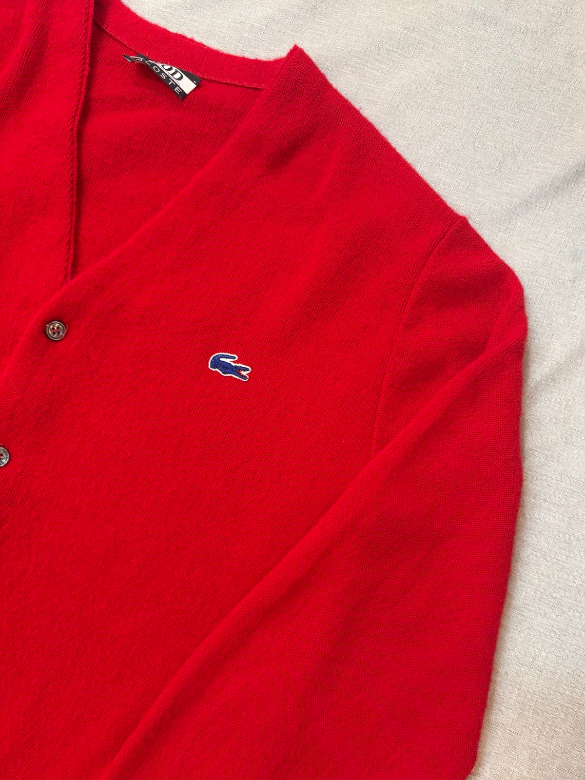 80's IZOD LACOSTE「USA製」アクリルニットカーディガン