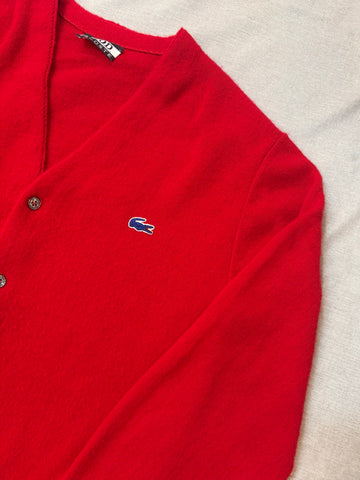 80's IZOD LACOSTE「USA製」アクリルニットカーディガン