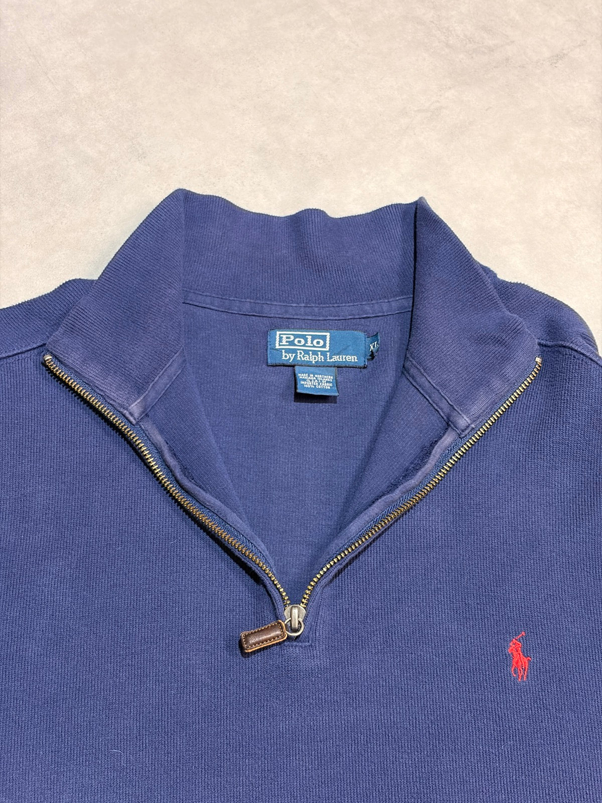 90's~00's POLO BY RALPH LAUREN「北マリアナ諸島製」ハーフジップニット