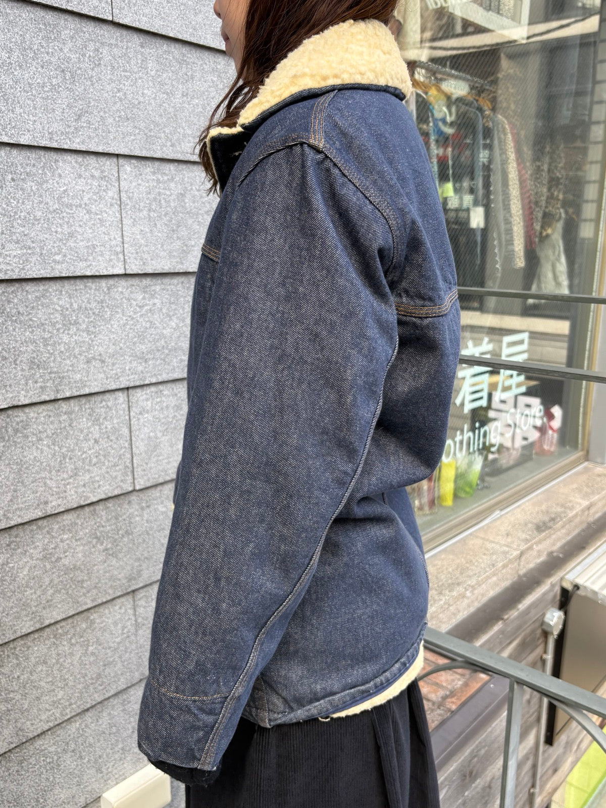 70's「CARHARTT」ボアデニムランチコート