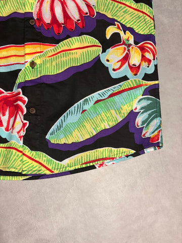 10's PATAGONIA「Pataloha」ブラックバナナ柄　アロハシャツ