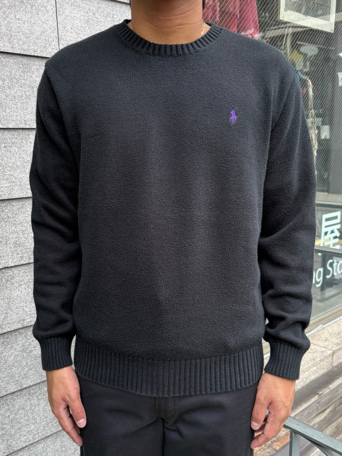 00's「RALPH LAUREN」ワンポイントニット