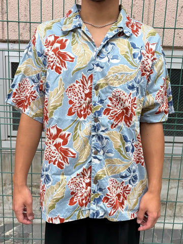 00's PATAGONIA「Pataloha」レッド・ジンジャー柄　アロハシャツ