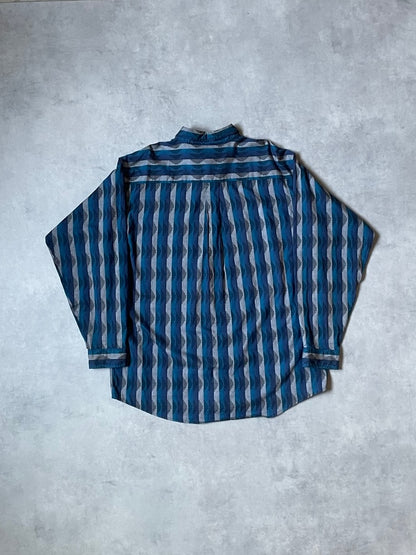 90's PATAGONIA「Native Stripe」ボタンダウンフランネルシャツ