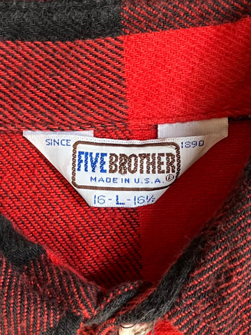 80's FIVE BROTHER USA製 ネルシャツ