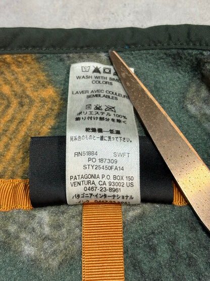 10's PATAGONIA Synchilla Snap-T「スロウフット柄」フリースプルオーバー