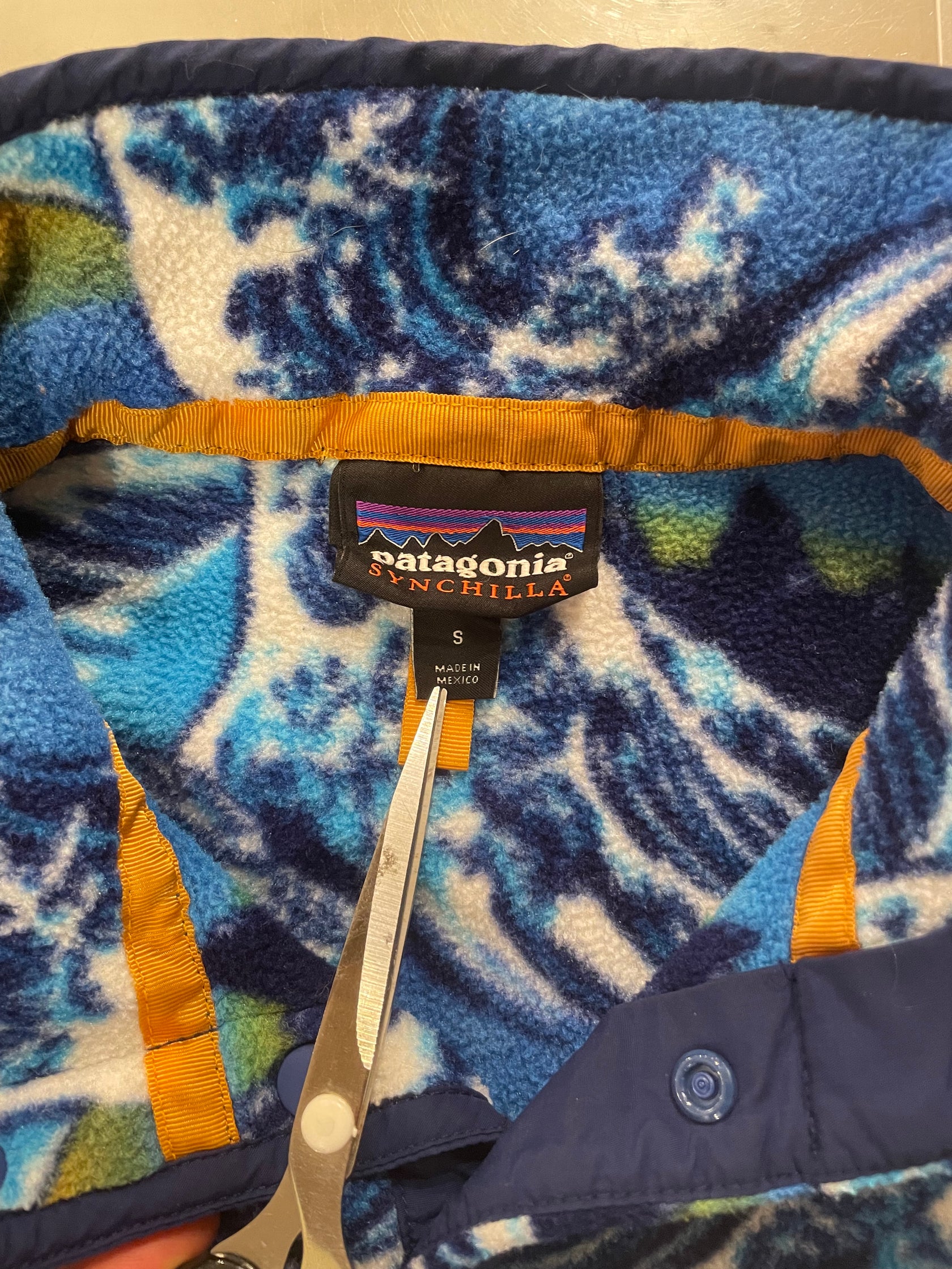 10's PATAGONIA「神奈川沖浪裏」SYNCHILLA Snap-T フリースプルオーバー
