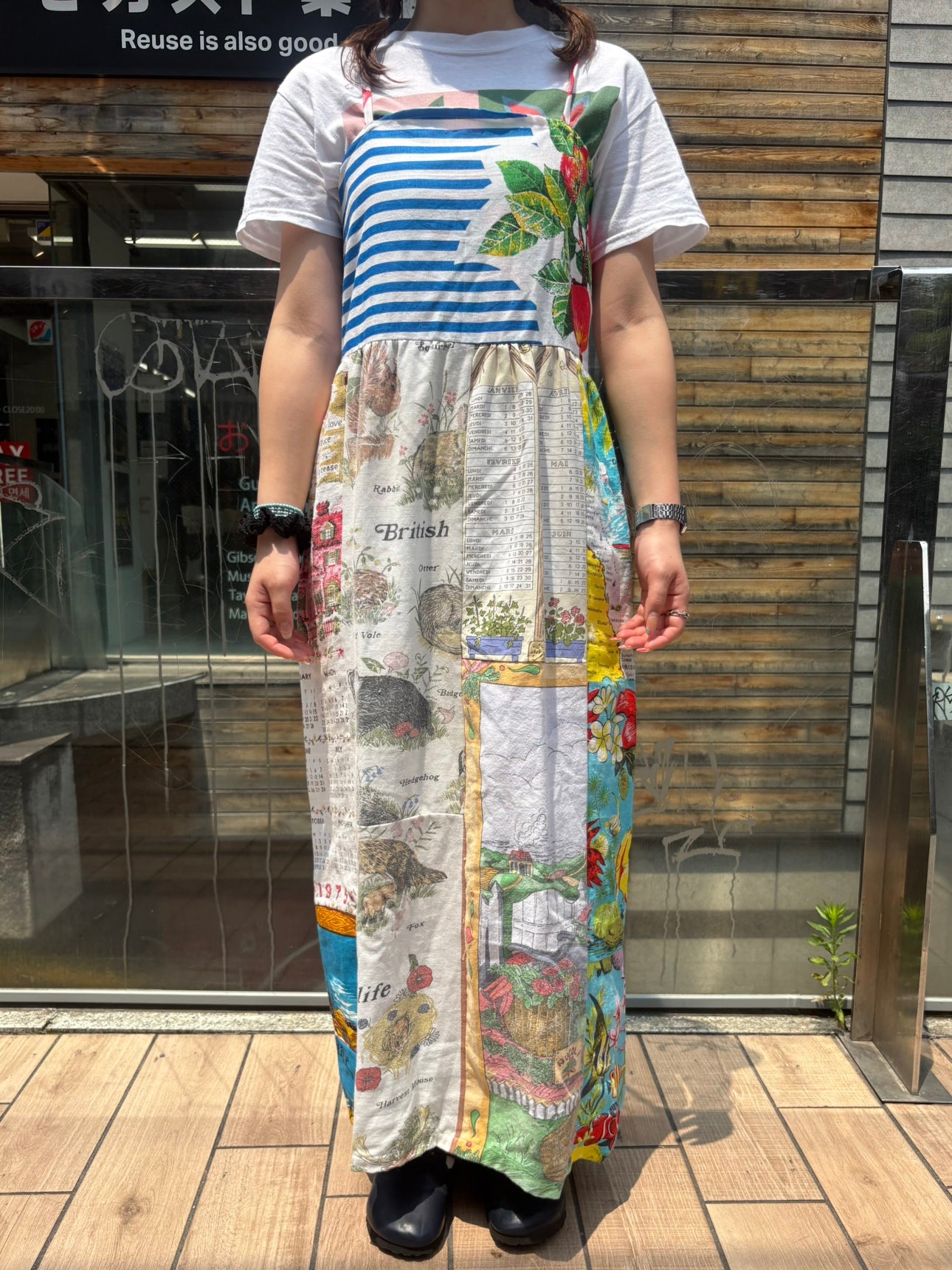 REMAKE FABRIC PRINT ONEPIECE