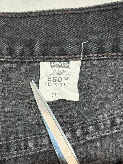 90's LEVI'S「550 RELAXED FIT」USA製 ブラックデニムショーツ