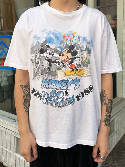 80's MICKEY 「60th Birthday 」キャラクターTシャツ