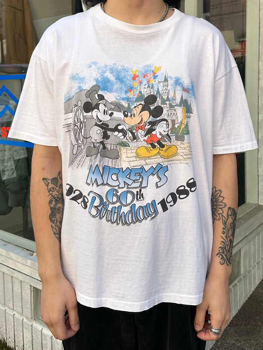 80's MICKEY 「60th Birthday 」キャラクターTシャツ