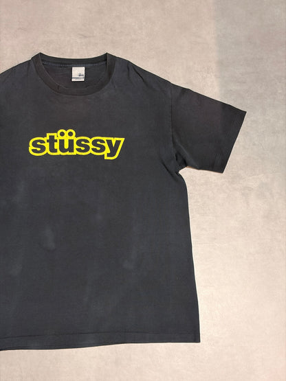90's STUSSY「銀タグ」USA製 ロゴTシャツ