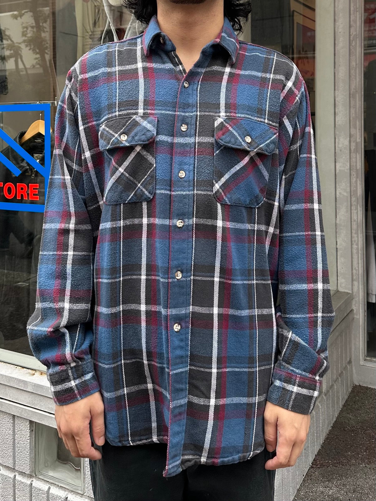 80's FIVE BROTHER USA製 フランネルシャツ