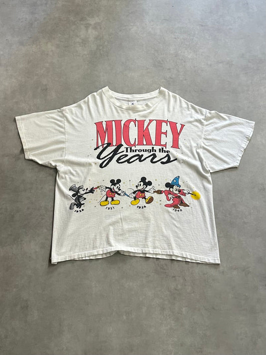 90's MICKEY「Through the year」USA製 キャラクターTシャツ