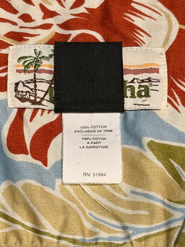 00's PATAGONIA「Pataloha」レッド・ジンジャー柄　アロハシャツ