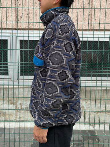 10's PATAGONIA Synchilla Snap-T「ヤナバ柄」フリースプルオーバー