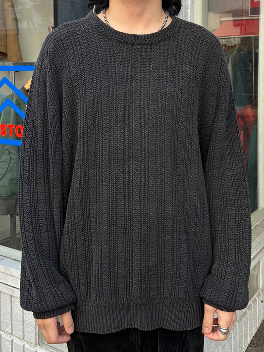 90's ST.JOHN'S BAY リブ編みコットンニット