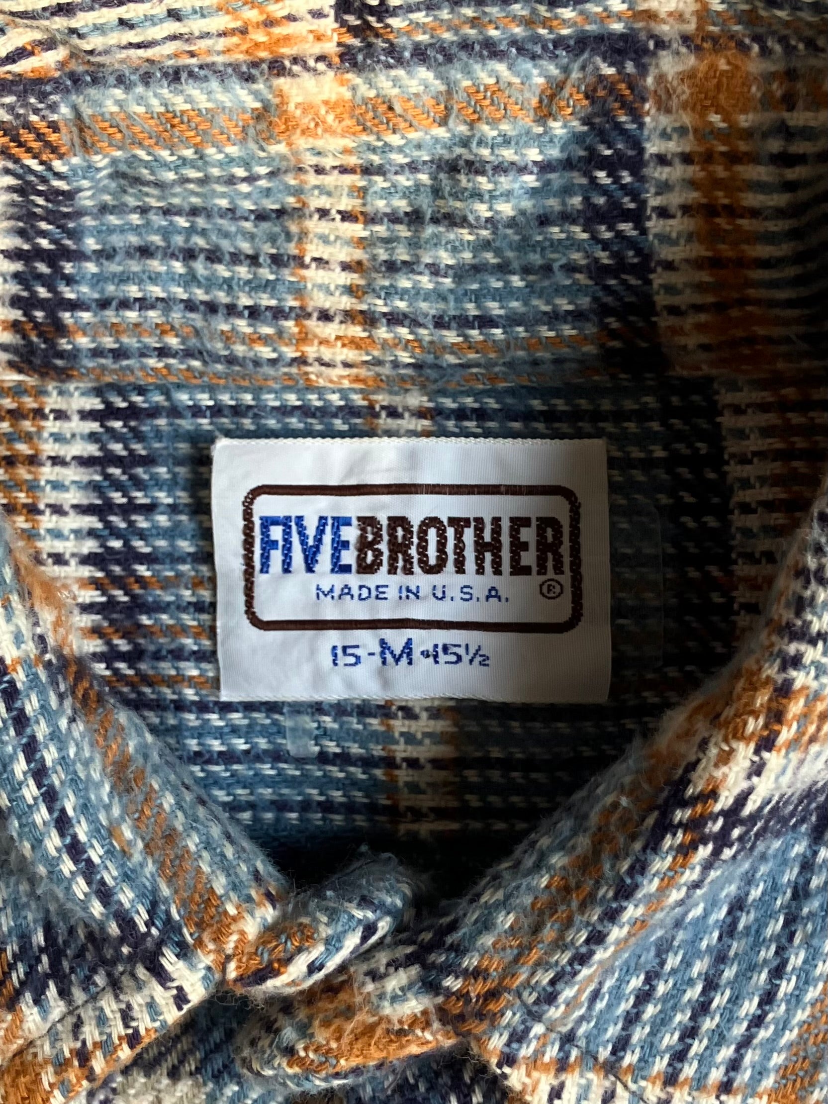 80's FIVE BROTHER USA製 ネルシャツ