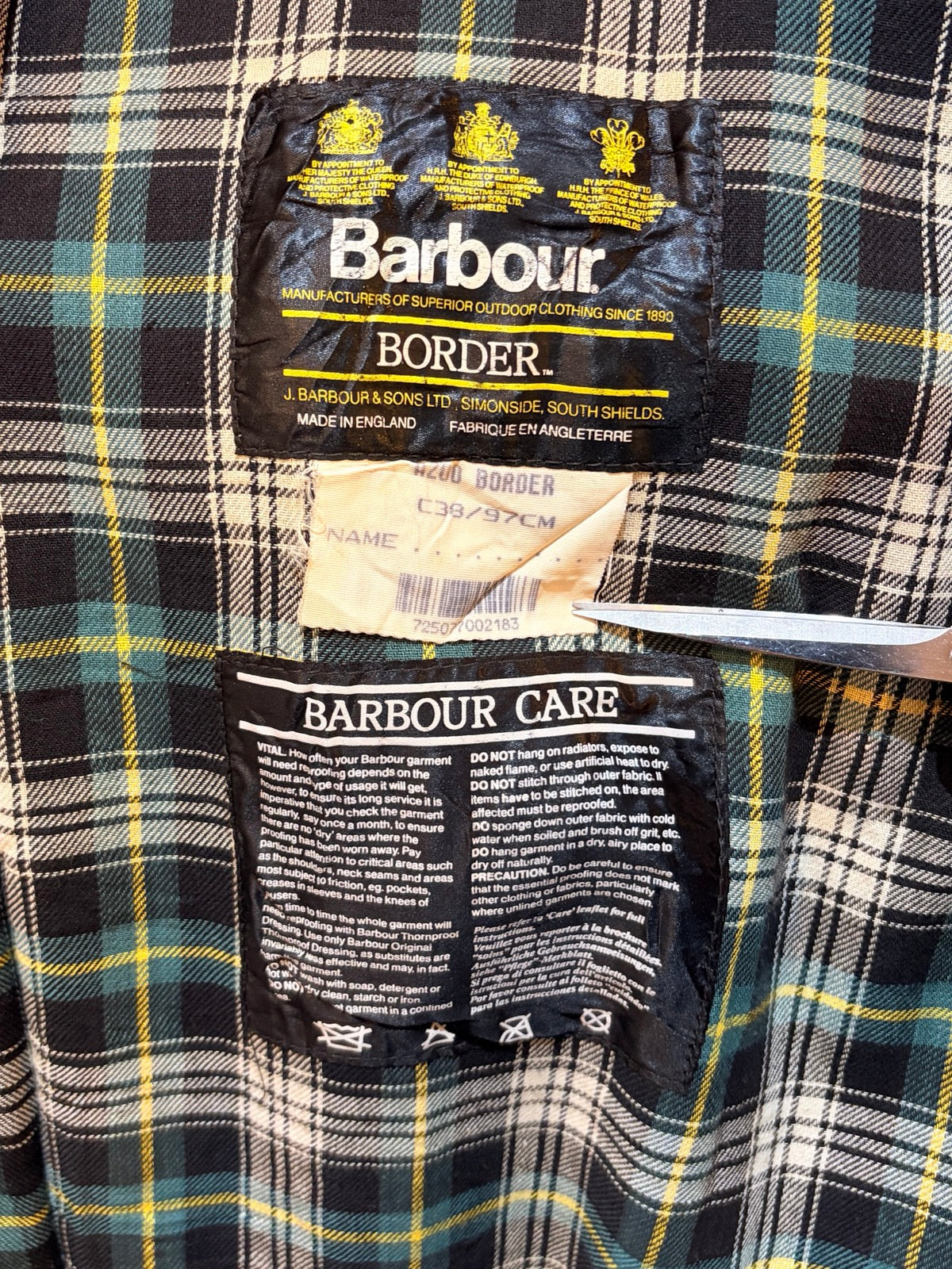 90's BARBOUR「BORDER」オイルドジャケット
