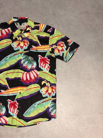10's PATAGONIA「Pataloha」ブラックバナナ柄　アロハシャツ