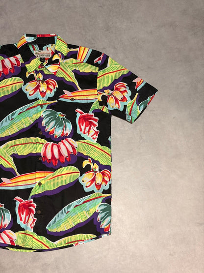 10's PATAGONIA「Pataloha」ブラックバナナ柄　アロハシャツ