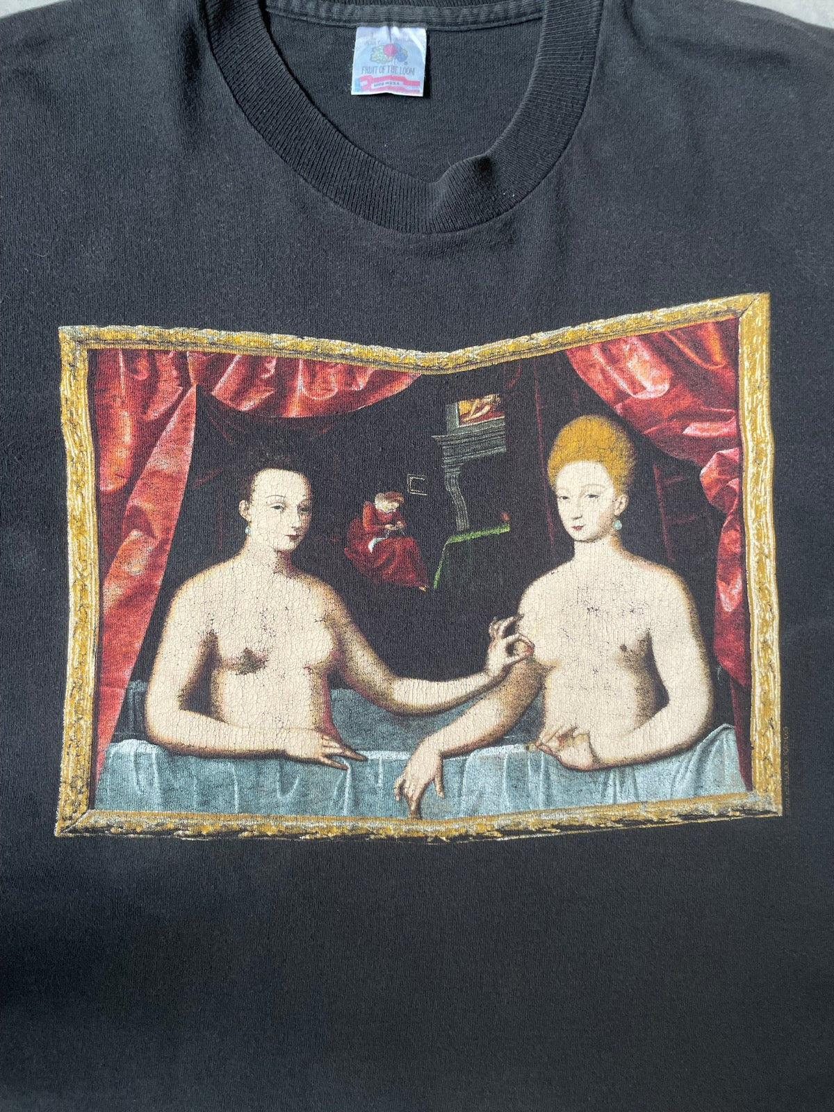 90's「ガブリエル・デストレとその妹」USA製　アートTシャツ