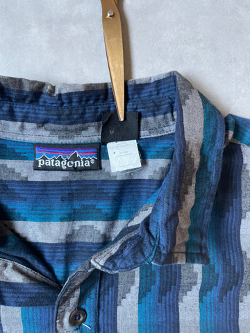 90's PATAGONIA「Native Stripe」ボタンダウンフランネルシャツ