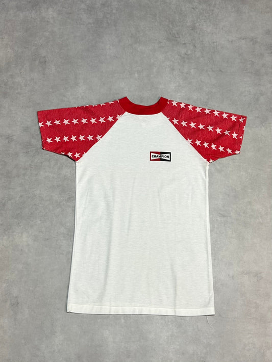 80's Champion「星柄スリーブ」ラグランTシャツ