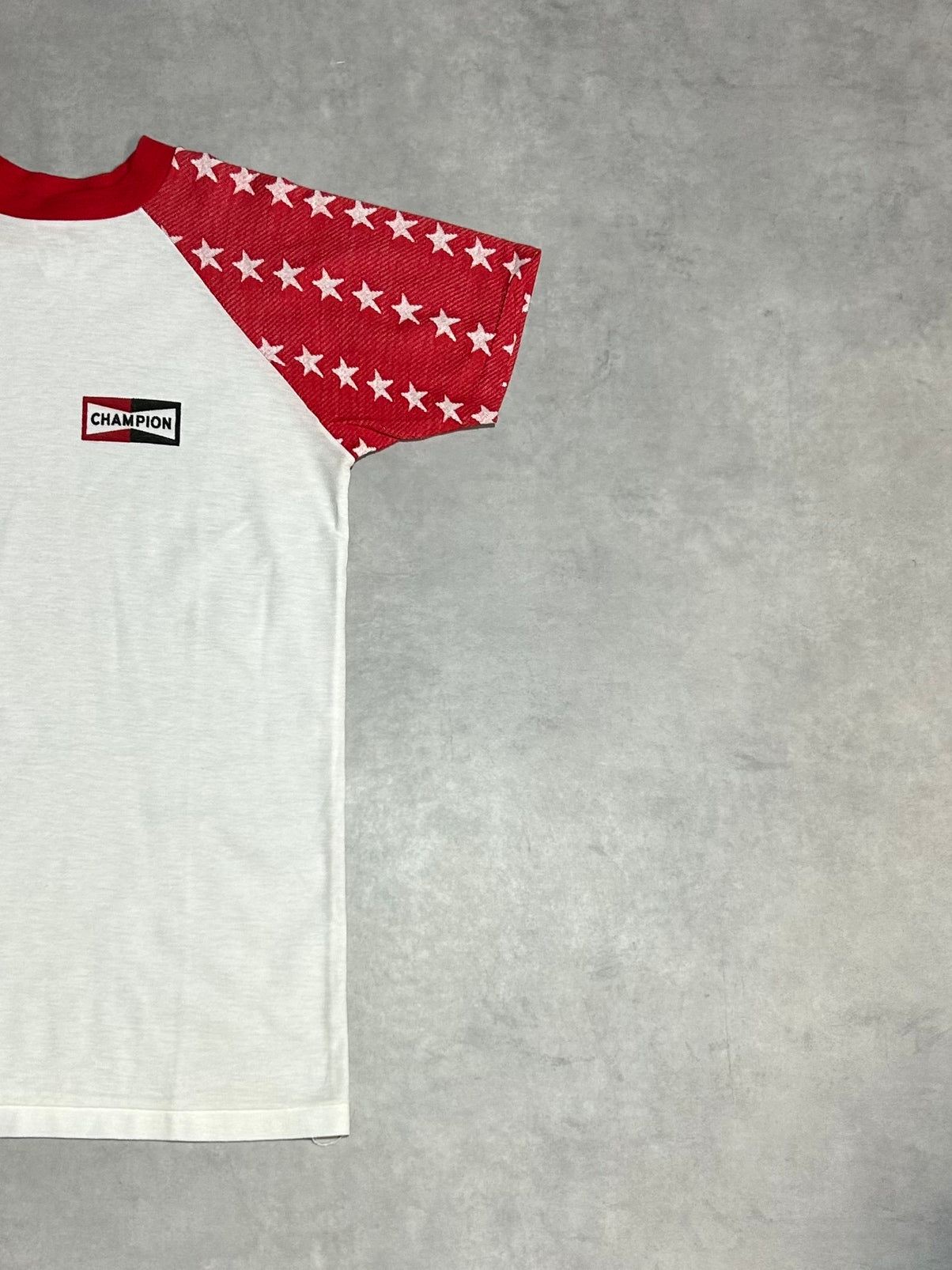 80's Champion「星柄スリーブ」ラグランTシャツ