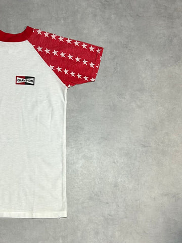 80's Champion「星柄スリーブ」ラグランTシャツ