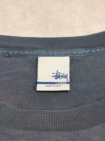 90's STUSSY「銀タグ」USA製 ロゴTシャツ