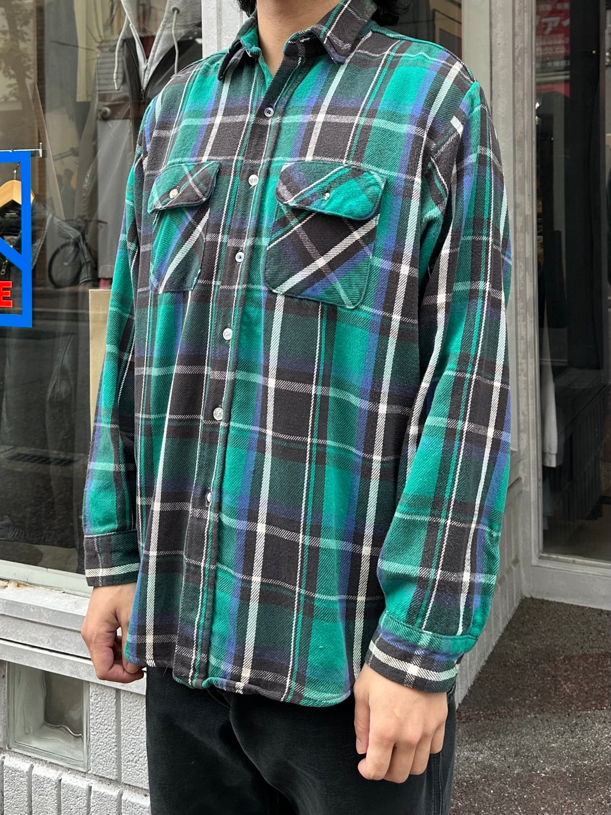 90's FIVE BROTHER ヘビーネルシャツ