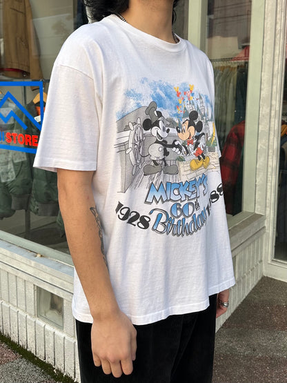 80's MICKEY 「60th Birthday 」キャラクターTシャツ