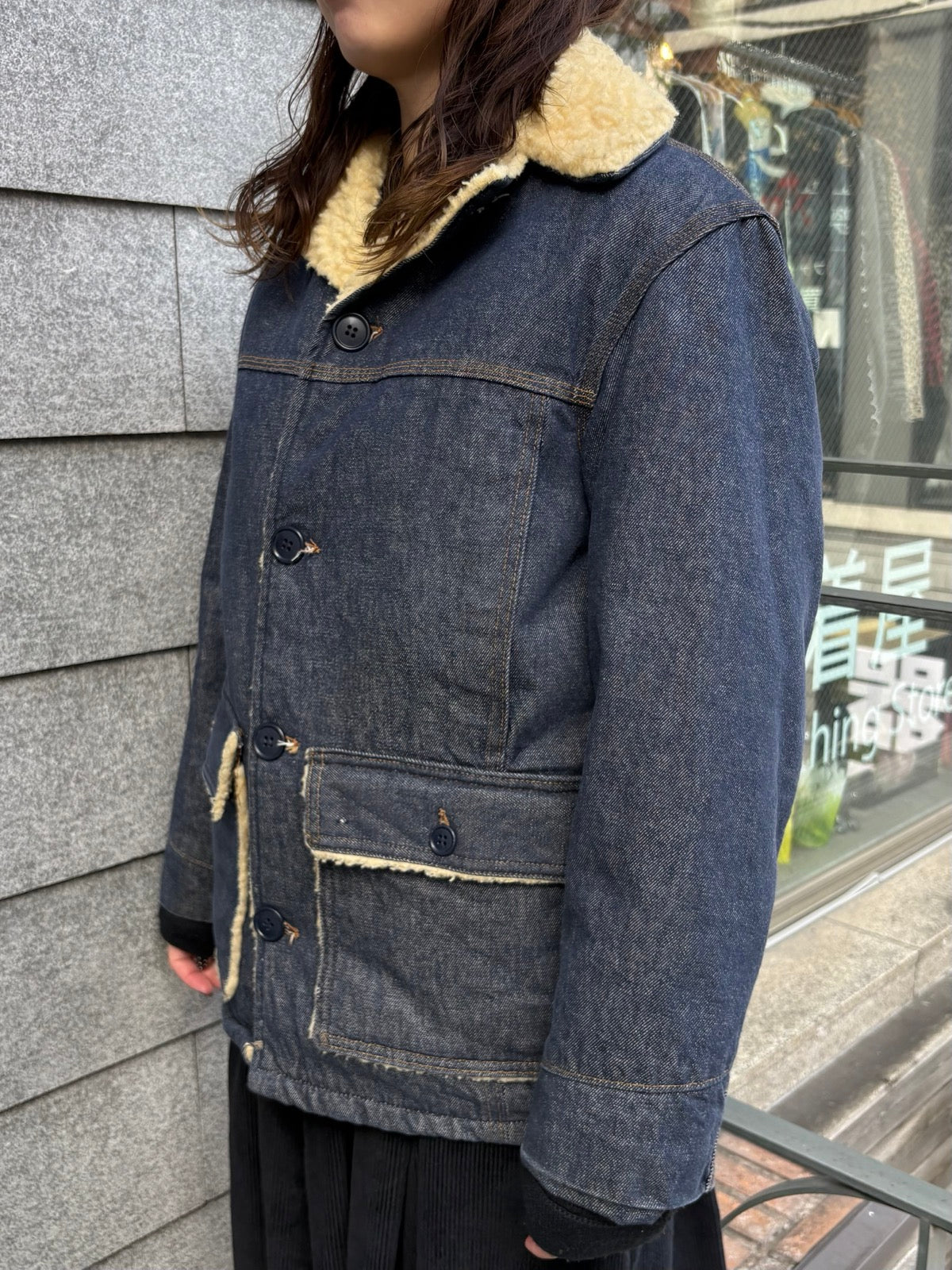 70's「CARHARTT」ボアデニムランチコート