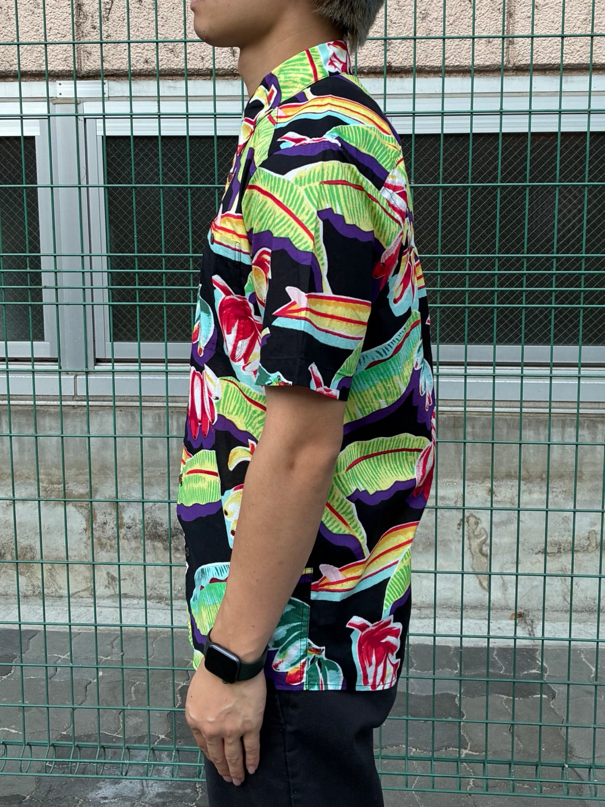 10's PATAGONIA「Pataloha」ブラックバナナ柄　アロハシャツ