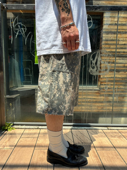 REMAKE  ARMY DOUBLE KNEE SHORTS