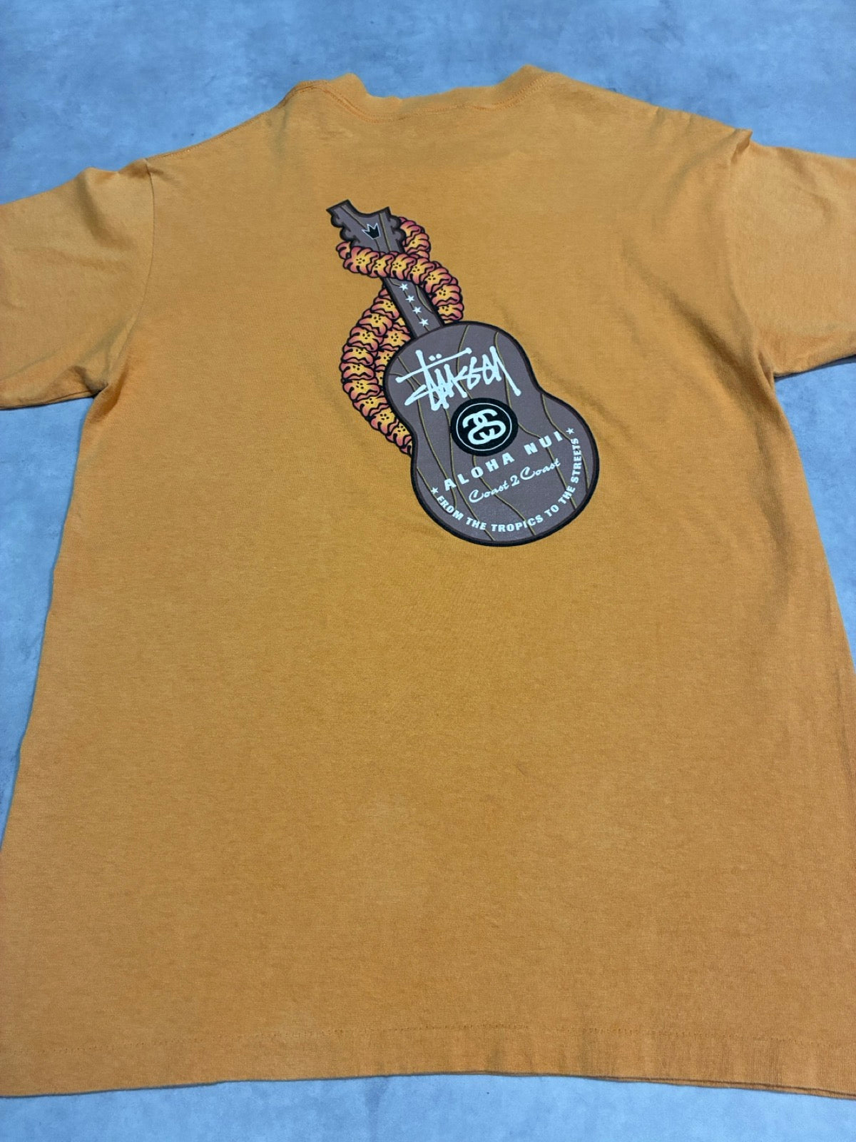 90's STUSSY「Aloha Nui」USA製 スケートTシャツ
