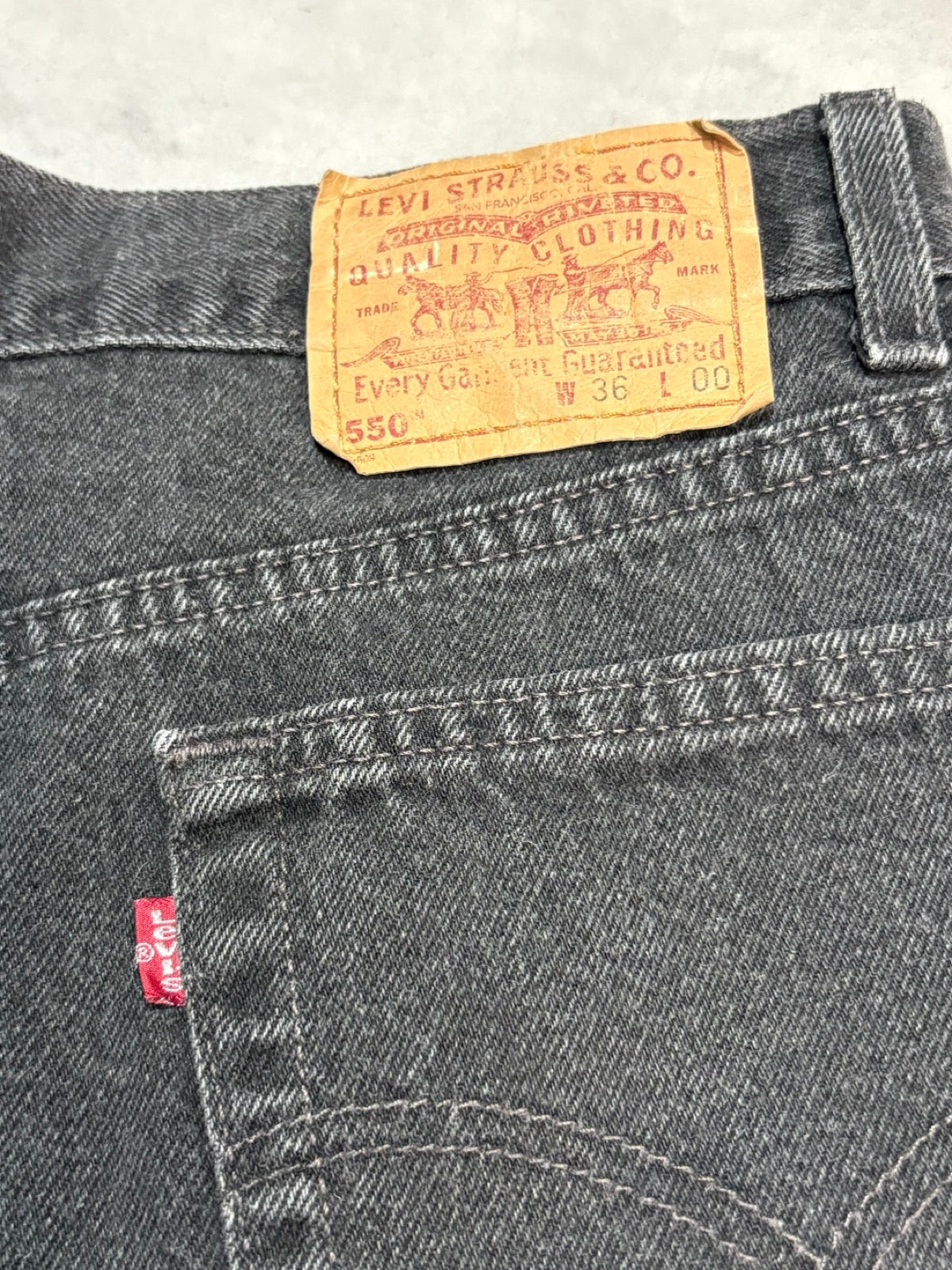 90's LEVI'S「550 RELAXED FIT」USA製 ブラックデニムショーツ
