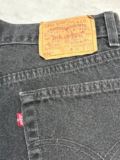 90's LEVI'S「550 RELAXED FIT」USA製 ブラックデニムショーツ