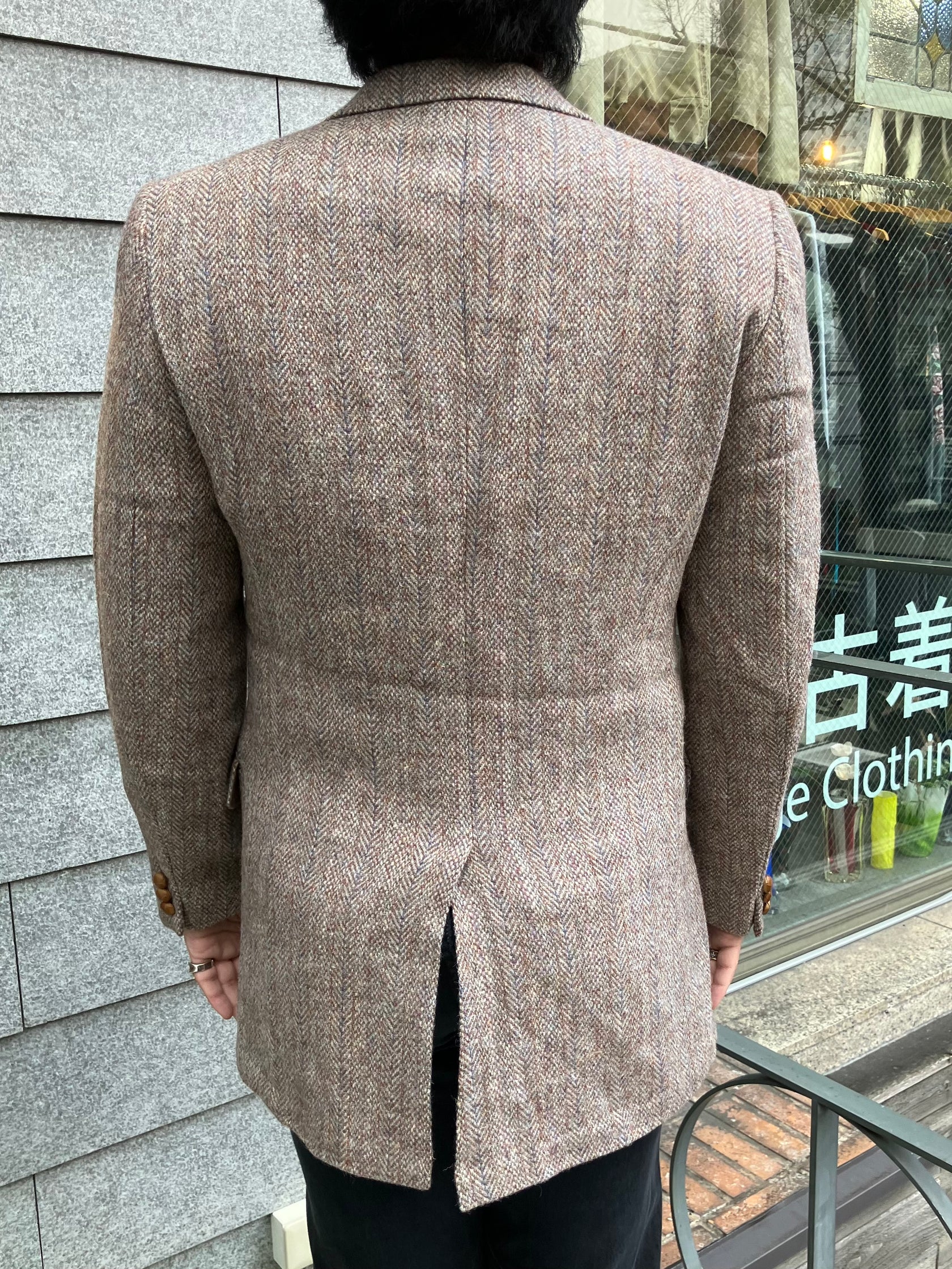 80's「Harris Tweed」USA製 ヘリンボーンジャケット