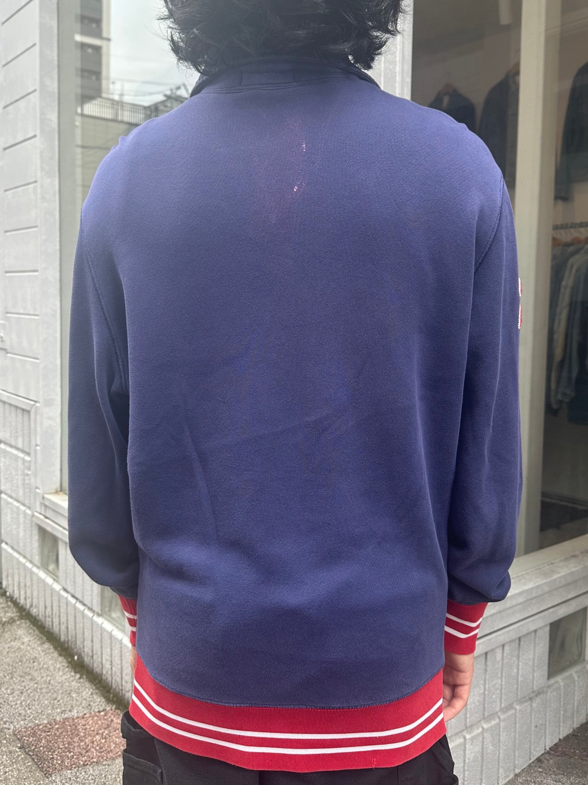 90's RALPH LAUREN 「U.S.A.」ハーフジップスウェット　